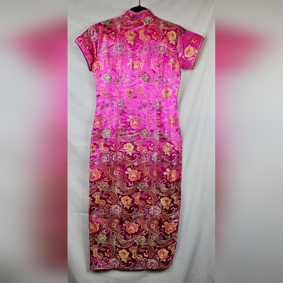 Laogudai Pink Qipao Cheongsam Sz Large Art To Wear Sexy Feminine - Picture 2 of 5